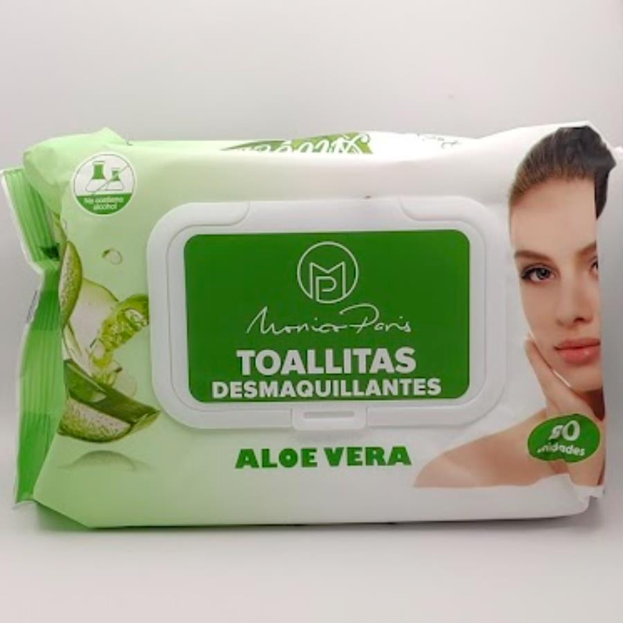Toallitas Desmaquillantes Aloe Vera Mónica París (50 unidades)
